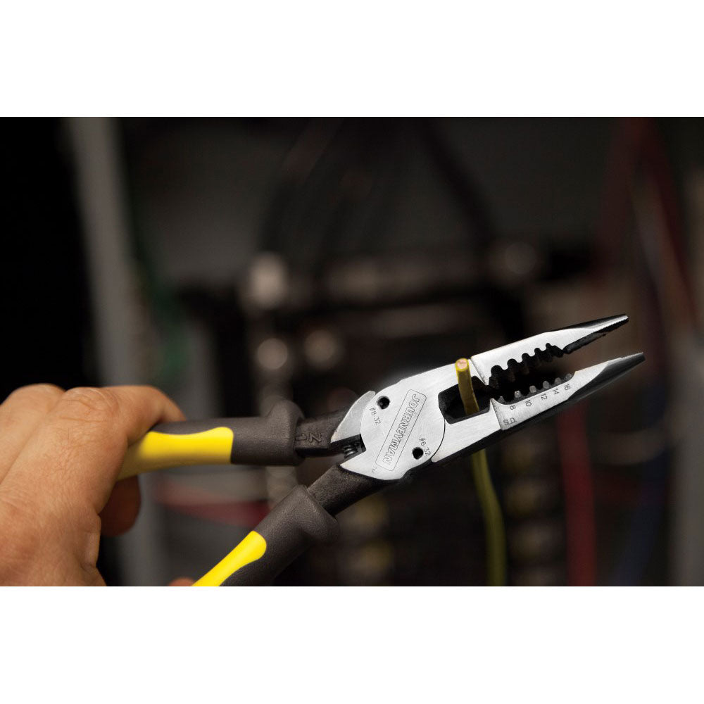 Klein Tools Spring-Loaded All-Purpose J206-8C Pliers for Multiple Wire Types