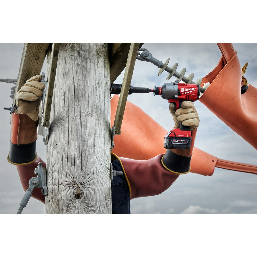 Milwaukee 2865 - 20 M18 FUEL 7/16 Hex Utility High - Torque Impact Wrench with ONE - KEY Technology (Tool Only, Ideal for Linemen)