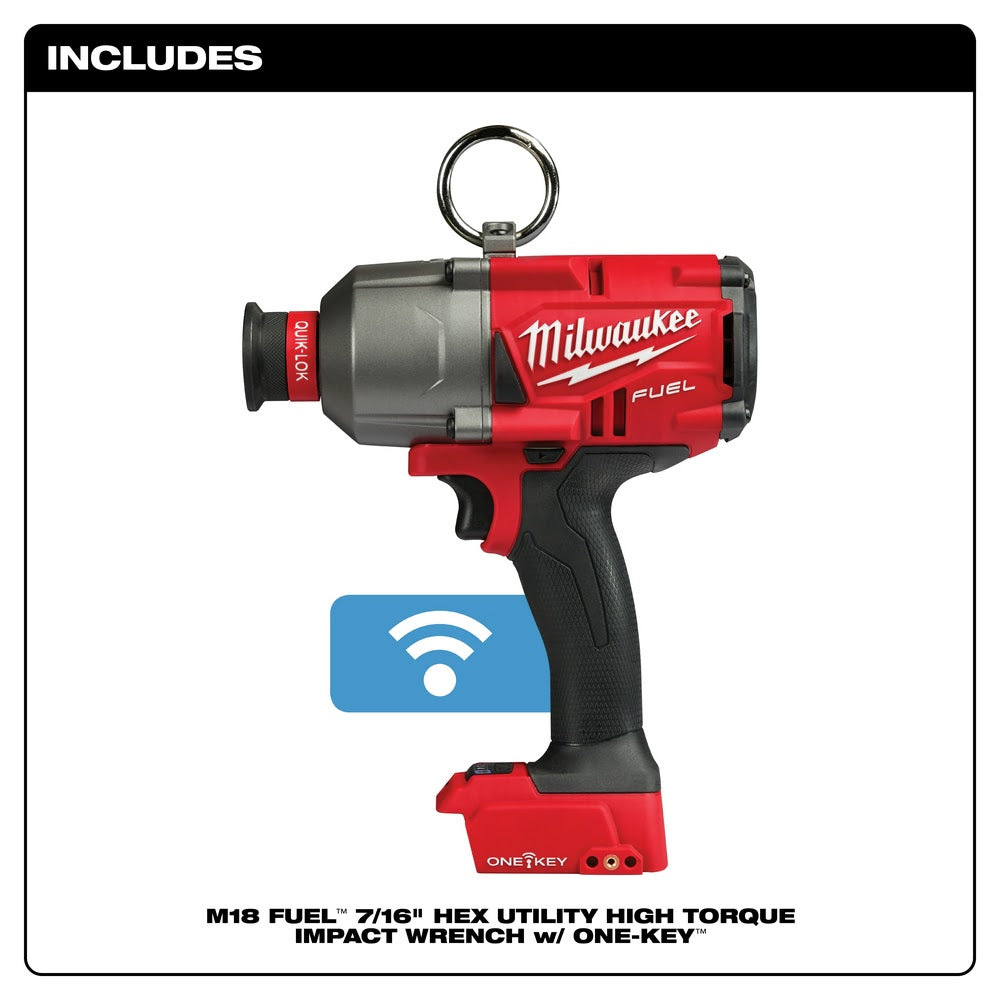 Milwaukee M18 FUEL 7/16 Hex Utility High-Torque Impact Wrench with ONE-KEY (Tool Only)
