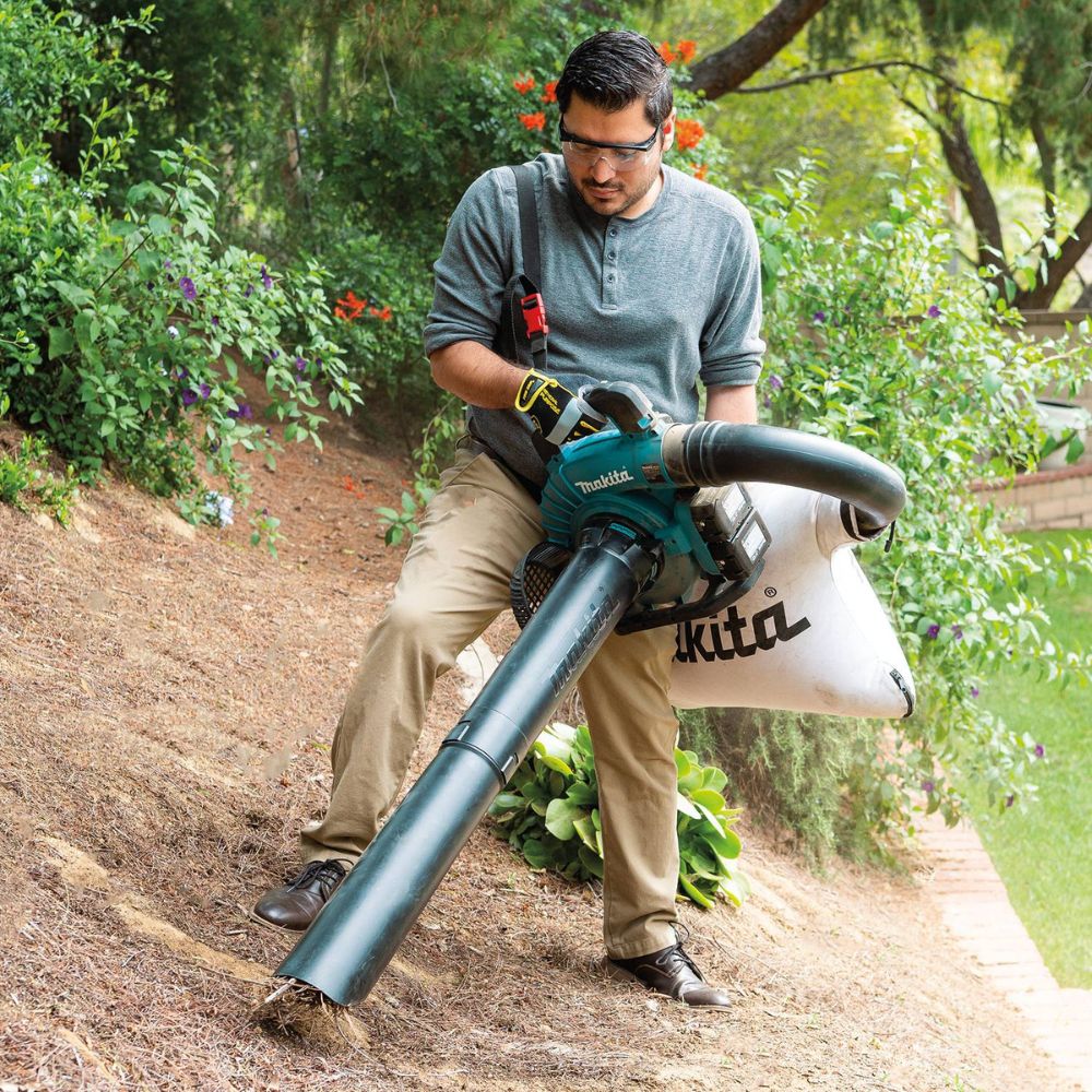 Makita 36V (18V X2) LXT Cordless Brushless Handheld Blower and Vacuum Attachment Kit with Dual Port Charger and 5.0Ah Batteries for Efficient Clean - up