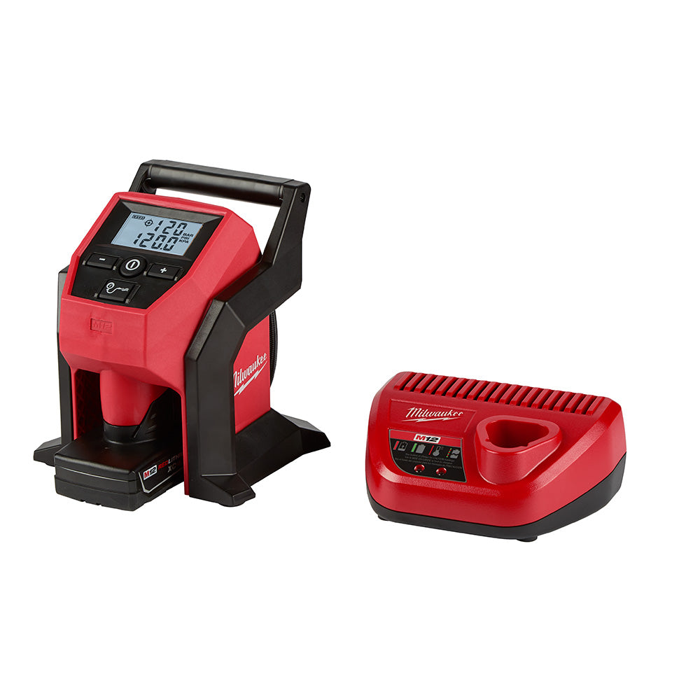 Milwaukee M12 2475-21XC Ultra-Portable Compact Inflator Kit for Multiple Tires
