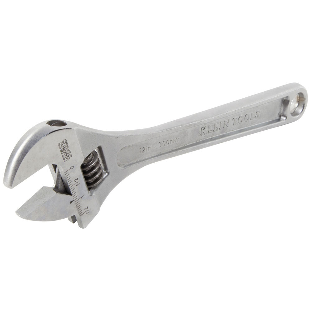 Klein Tools 507-12 12-Inch Extra Capacity Adjustable Wrench for Heavy-Duty Jobs