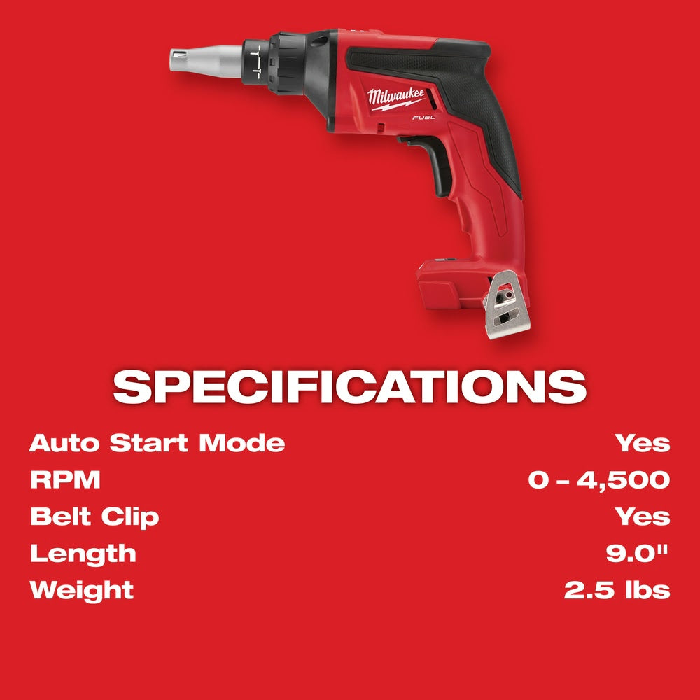 Milwaukee M18 FUEL 2866-20 High-Speed Drywall Screw Gun - Bare Tool