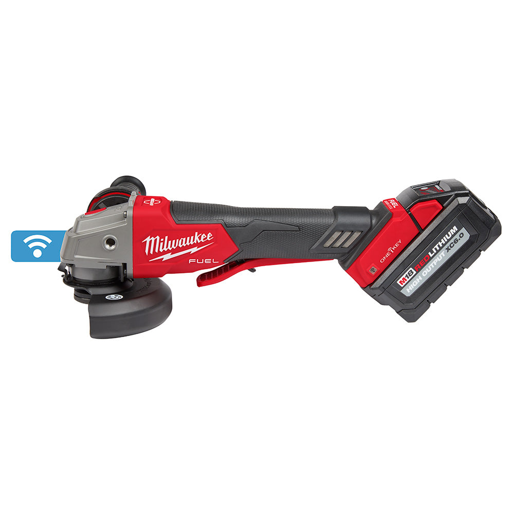 Milwaukee 2882-22 M18 FUEL™ Cordless 4-1/2 Inches / 5 Inches Braking Grinder with ONE-KEY™ Paddle Switch and No-Lock Function - Ideal for Tough Grinding and Cutting Jobs