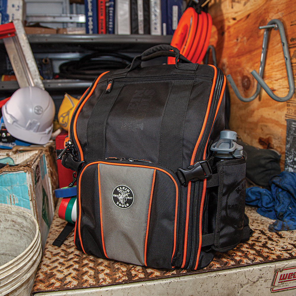 Klein 55482 Tradesman Pro™ Durable Tool Bag Backpack with 21 Pockets, 17.25-Inch