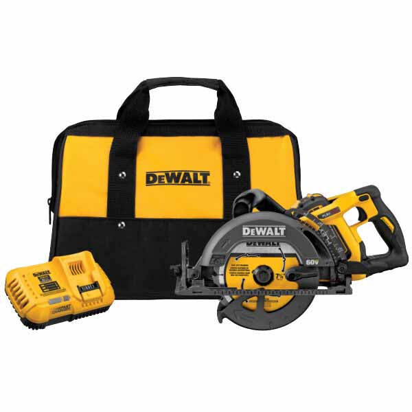 DeWalt DCS577X1 Flexvolt 60V MAX Cordless 7-1/4-Inch Worm Drive Style Circular Saw with 9.0Ah Battery
