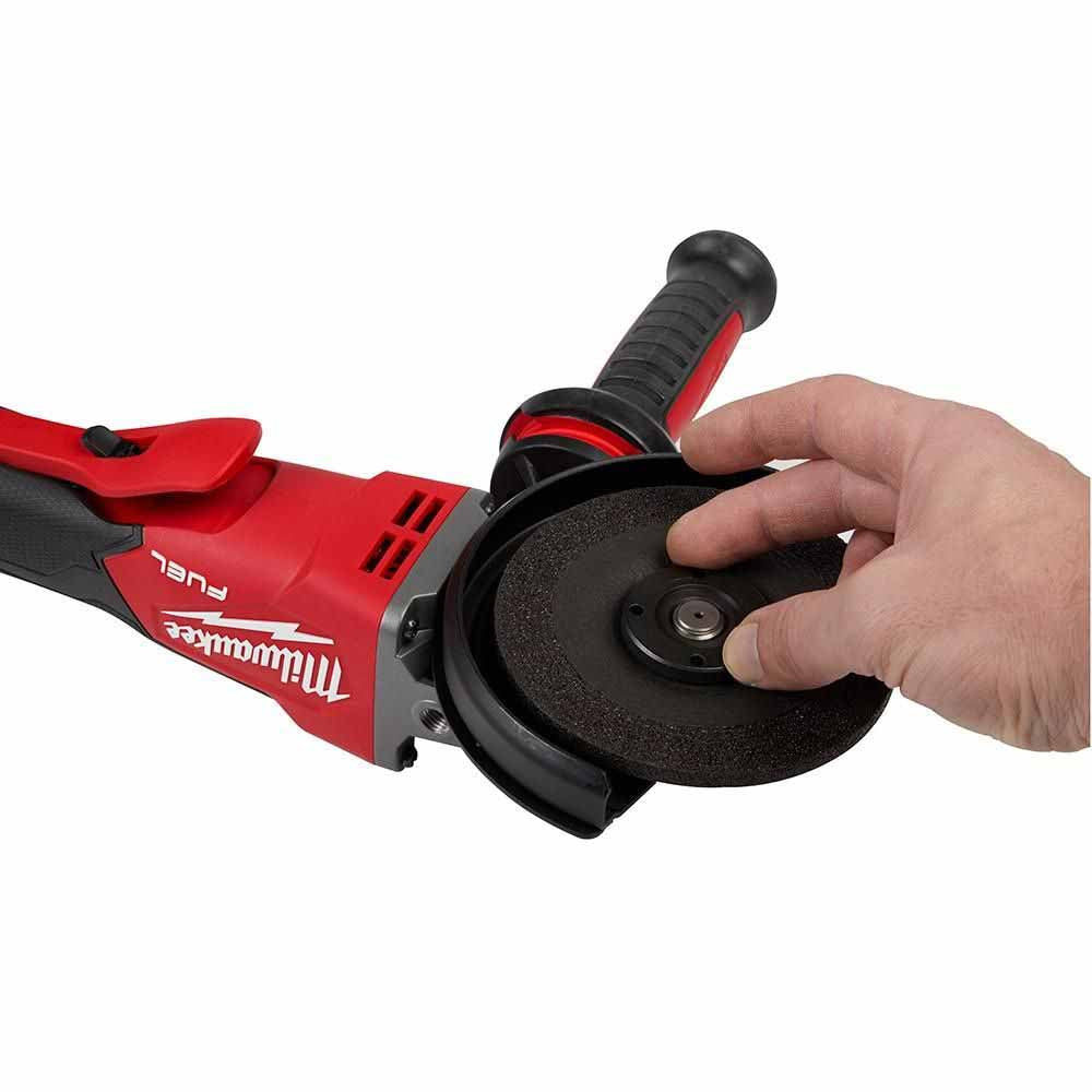 Milwaukee 2886-20 M18 FUEL™ 5-Inch Flathead Braking Angle Grinder with Paddle Switch and No-Lock Function, Ideal for Grinding and Cutting Tasks