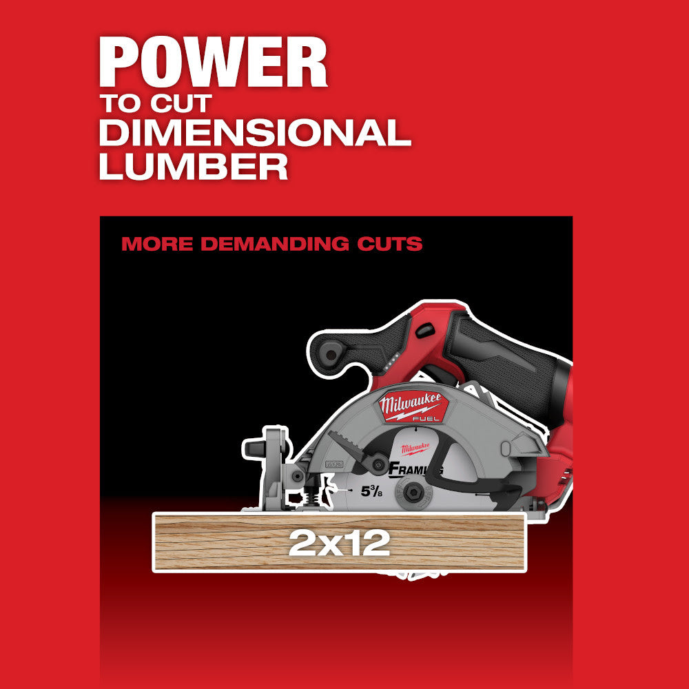 Milwaukee M12 FUEL 5-3/8 Inches Compact and Lightweight Circular Saw