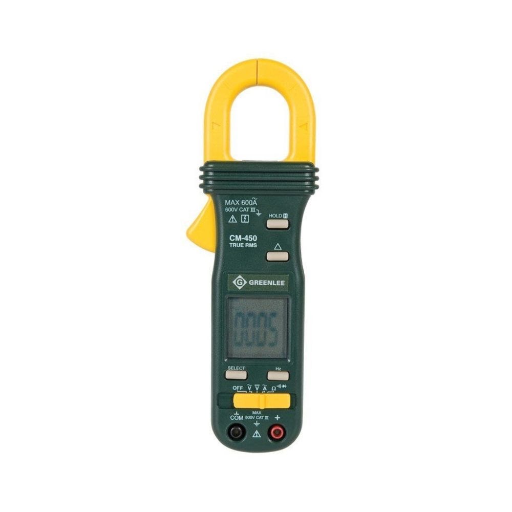 Greenlee CM-450 True RMS AC Clamp Meter, Accurate 600V, 600A Measurement