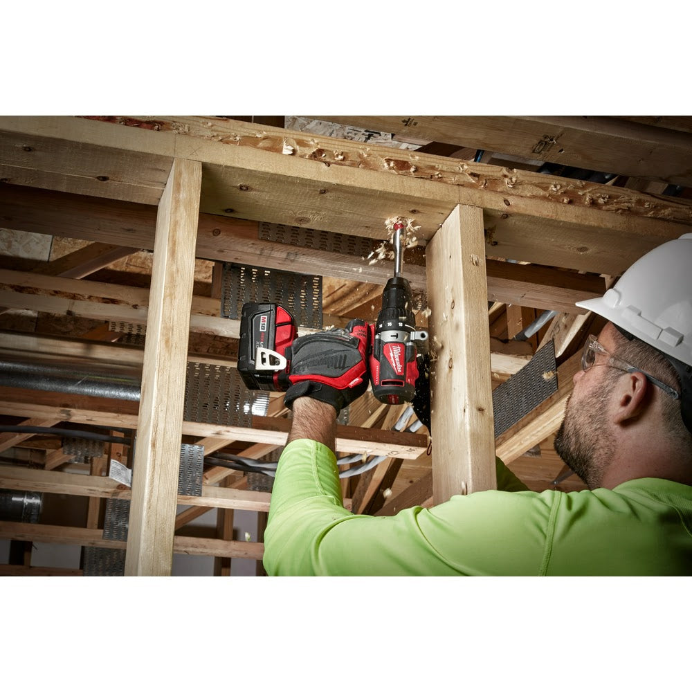 Milwaukee M18 Cordless Brushless 1/2 Inch Hammer Drill and Driver Tool Kit