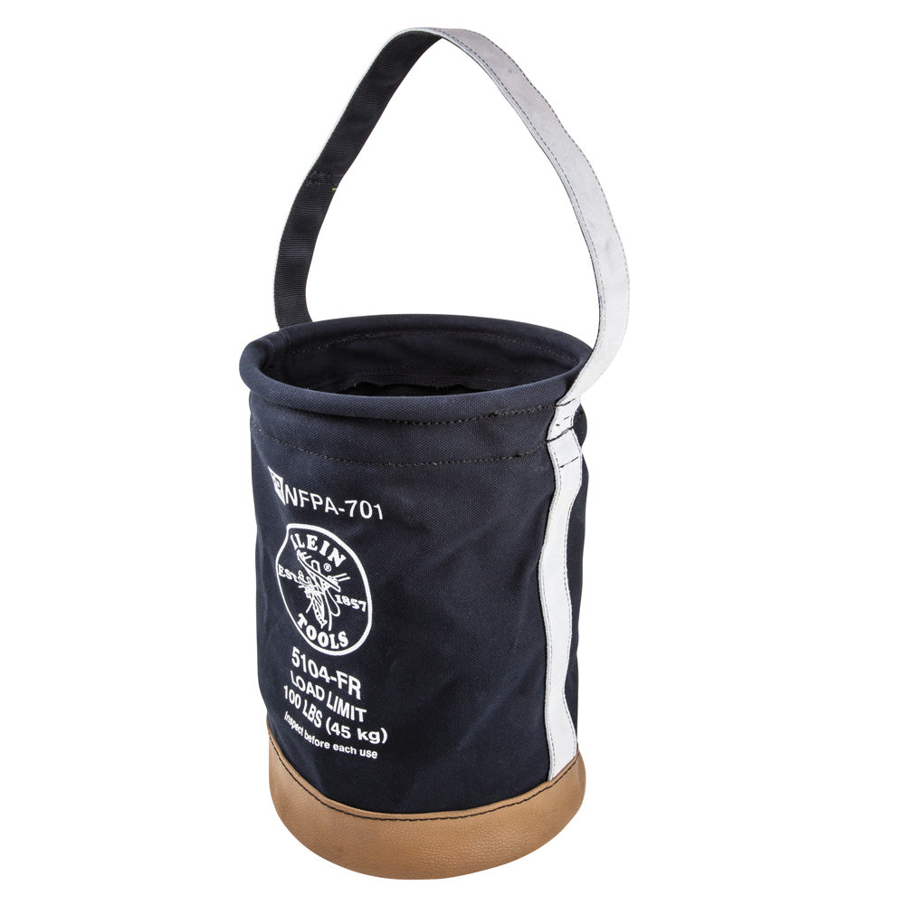 Klein 5104FR Flame-Resistant Canvas Bucket for 100-Pound Loads
