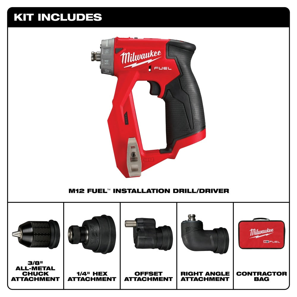 Milwaukee M12 FUEL 2505-20 Installation Drill and Driver Tool-Only for Versatile Drilling and Fastening Tasks