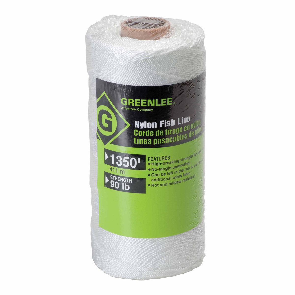 Greenlee 607 Heavy - Duty, Lightweight Bonded Nylon Conduit Fish Line with 1350 - Foot Length and 90 - Pound Tensile Strength
