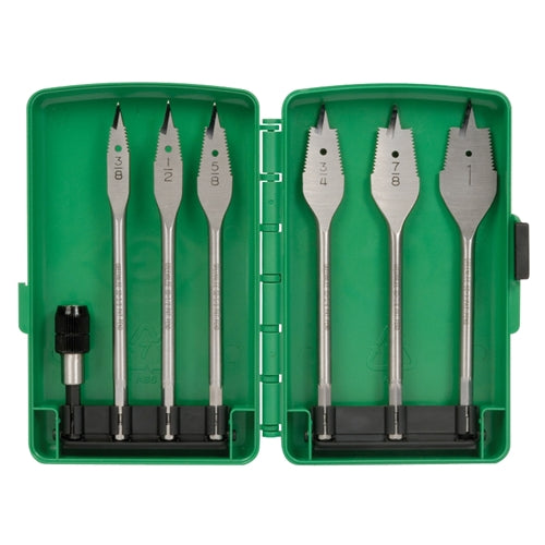 Greenlee 34AR-6 6-Piece High-Quality Spade Bit Set for Various Woods