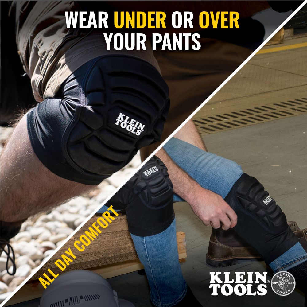 Klein 60492 Comfortable and Lightweight Knee Pad Sleeves for All-Day Wear, Size M/L