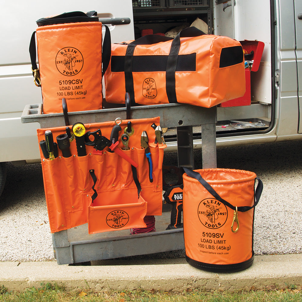 Klein 51828 Compact High-Visibility Orange Aerial Work Apron