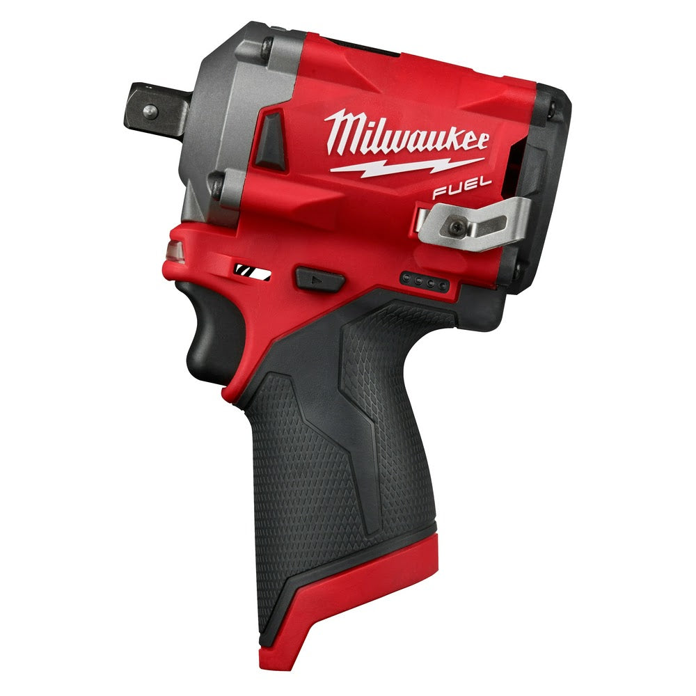 Milwaukee M12 FUEL Stubby 1/2 Pin Impact Wrench - Compact and High - Torque Power Tool