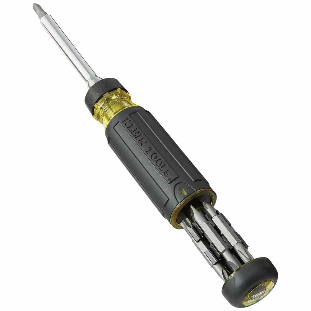 Klein 32305 Durable 15-in-1 Ratcheting Multi-Bit Screwdriver for All-Day Use