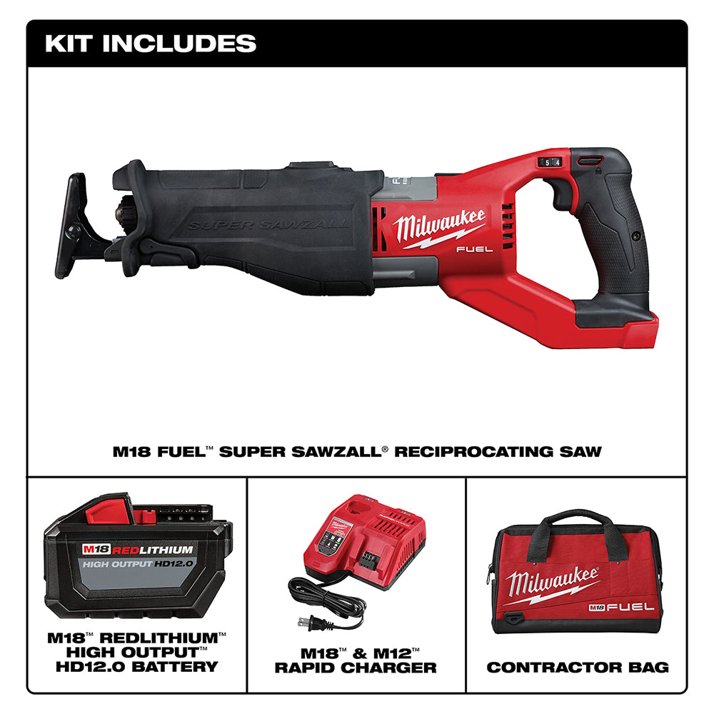 Milwaukee M18 FUEL Super Sawzall Kit 2722 - 21HD for Heavy - Duty Cutting Jobs
