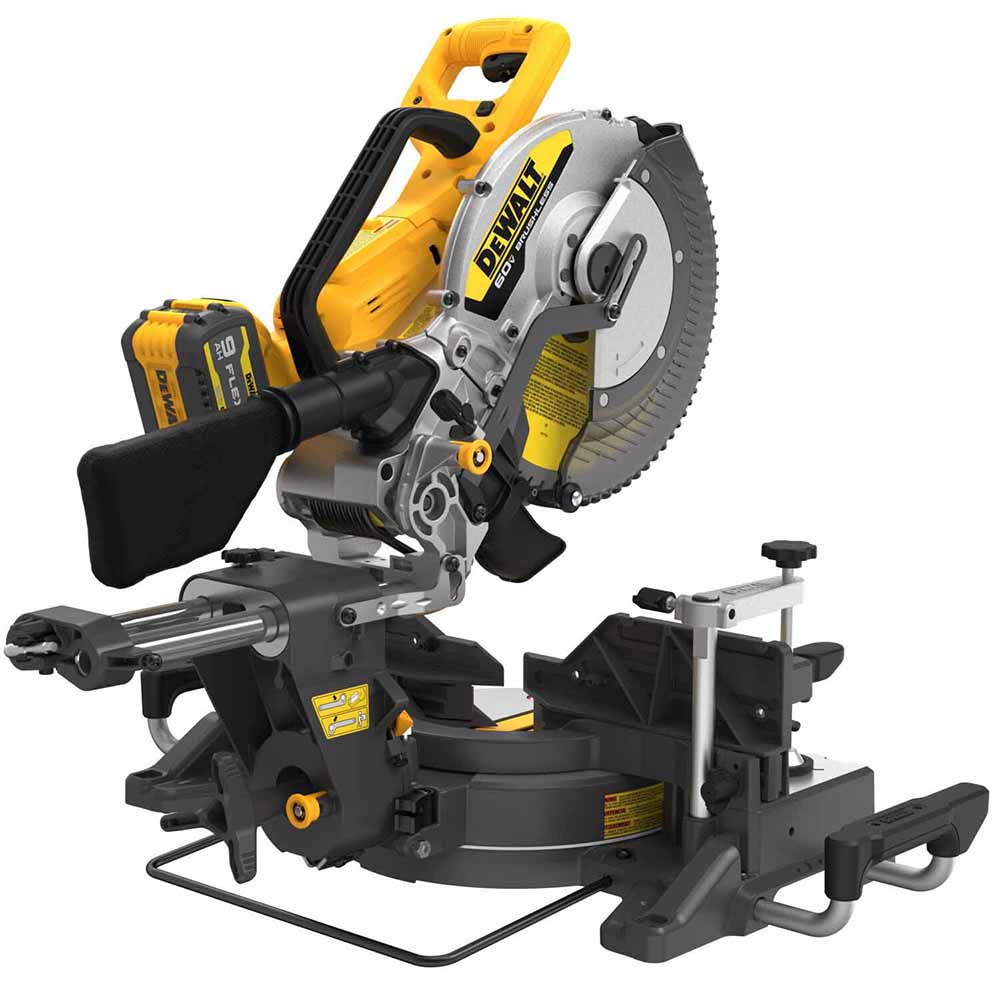 DeWalt 60V MAX Brushless Cordless 12in Double - Bevel Sliding Miter Saw Kit for Demanding Jobs