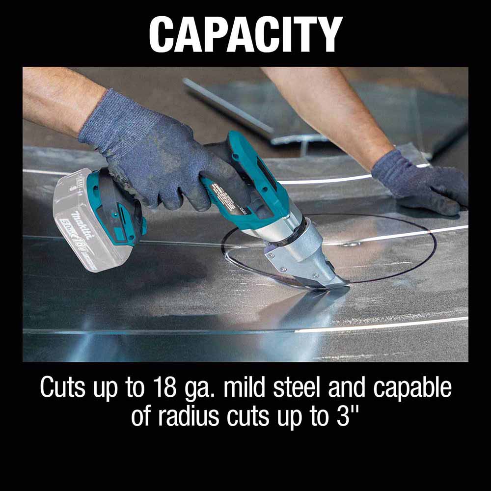 Makita 18V LXT Lithium-Ion Brushless Cordless 18 Gauge Offset Shearing Tool (Tool Only) for Metal Fabrication and More