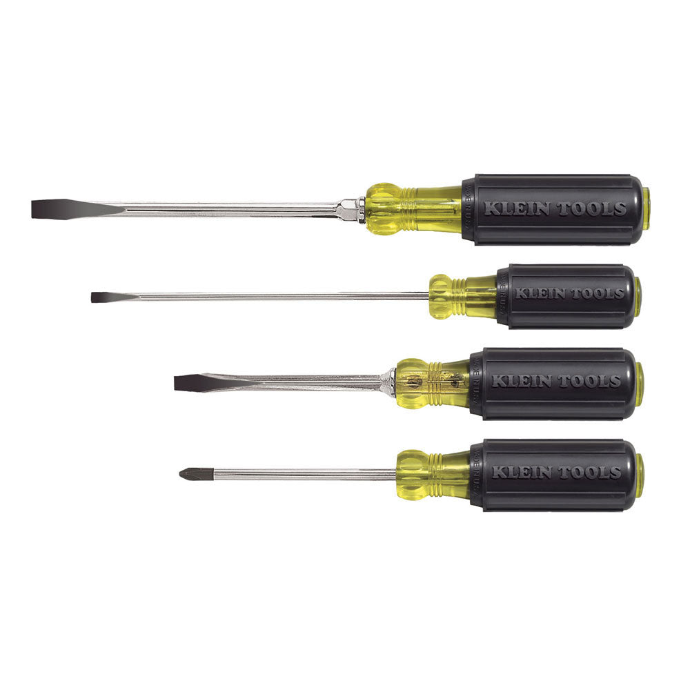 Klein Tools Professional 4-Piece Screwdriver Set with Slotted and Phillips Tips for Precision Work