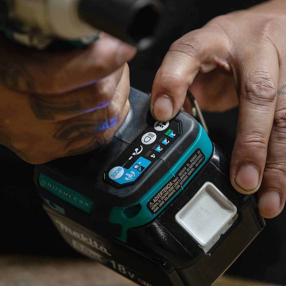Makita 18V LXT Lithium-Ion Brushless Cordless 4-Speed 3/8 Square Drive Impact Wrench with Friction Ring Anvil and 5.0Ah Battery - Ideal for Automotive, Installation, and Fabrication Work