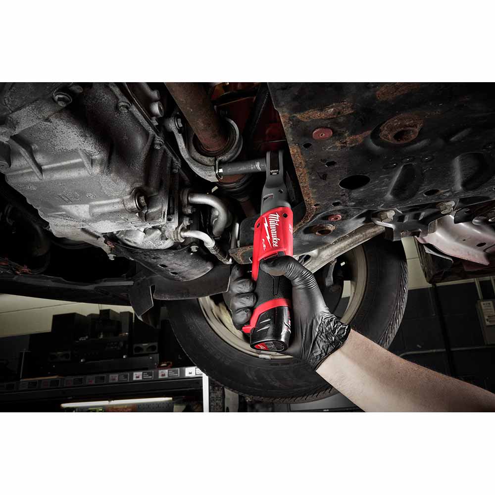 Milwaukee M12 FUEL 3/8-Inch Cordless Ratchet Power Tool with 2 Battery Kit