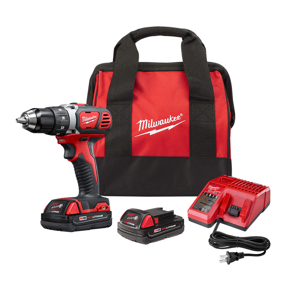Milwaukee M18 1/2-Inch Cordless Drill Driver Compact Power Tool CP Kit