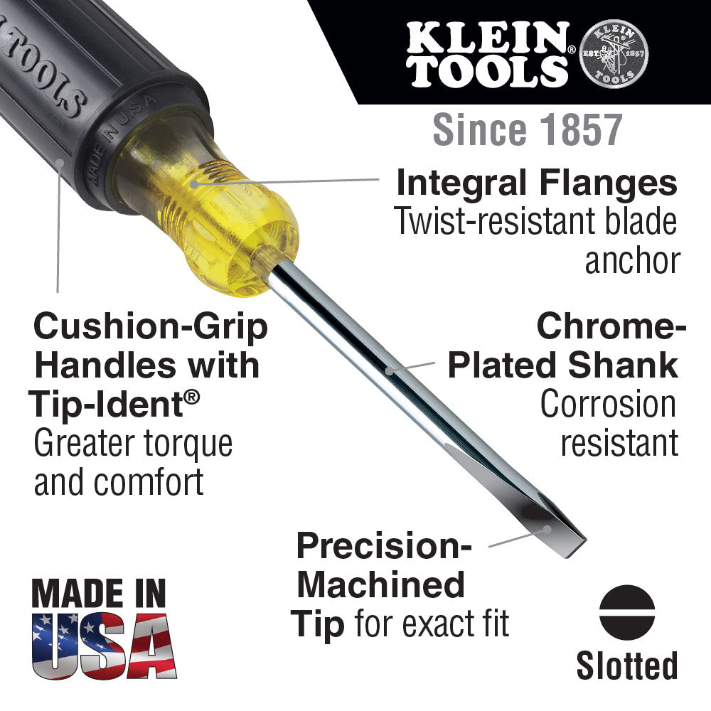 Klein Tools 602-12 3/8-Inch Keystone Screwdriver with 12-Inch Shank