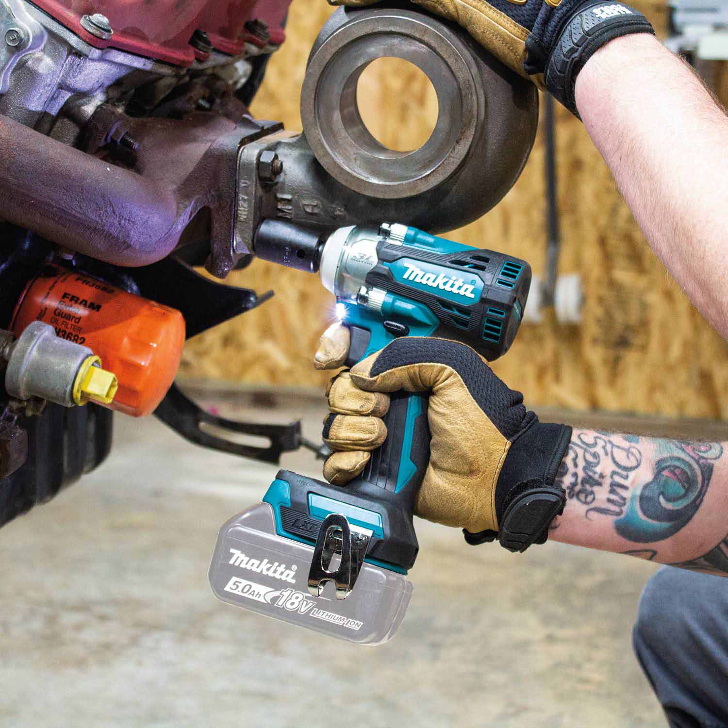 Makita XWT16Z 18V LXT Cordless Impact Wrench with Friction Ring Anvil, Tool-Only Model for Automotive, Installation, and Fabrication Trades