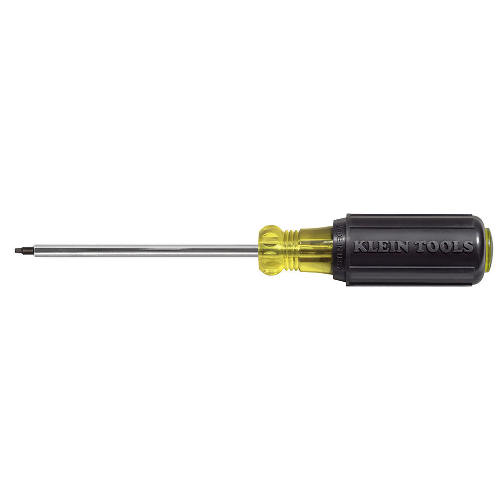 Klein Tools Professional #2 Square-Recess Screwdriver with 4-Inch Round Shank for Precision Work