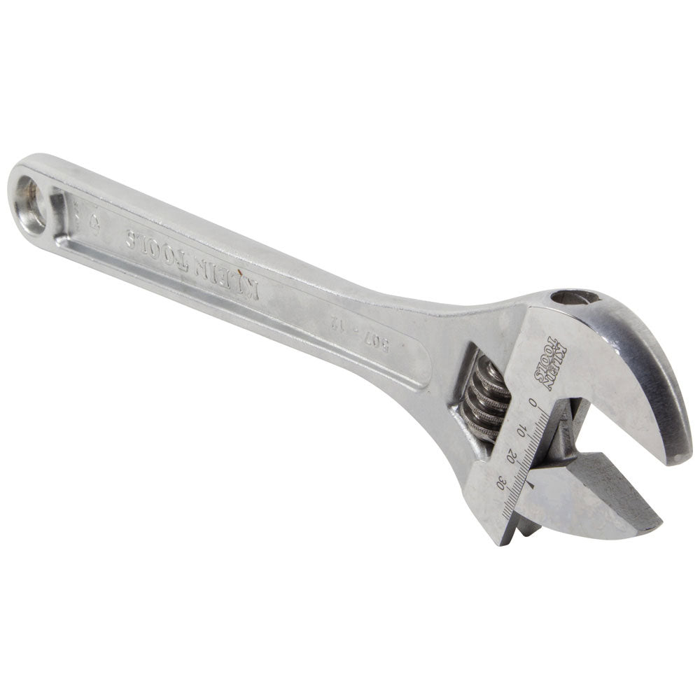 Klein Tools 507-12 12-Inch Extra Capacity Adjustable Wrench for Heavy-Duty Jobs