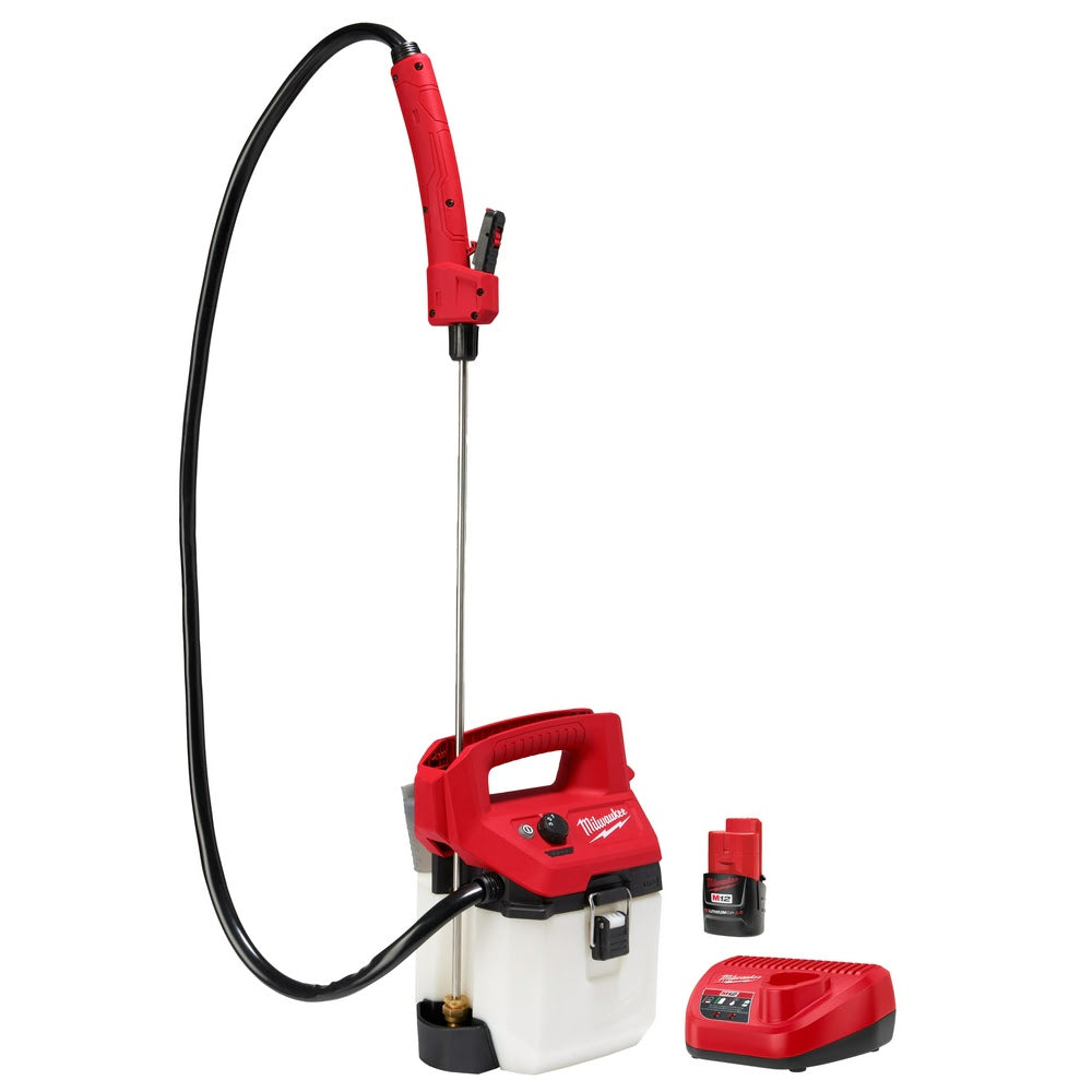 Milwaukee M12 1 Gallon Handheld Sprayer Kit - 2528 - 21G1 for Professional Landscape and Pest Control