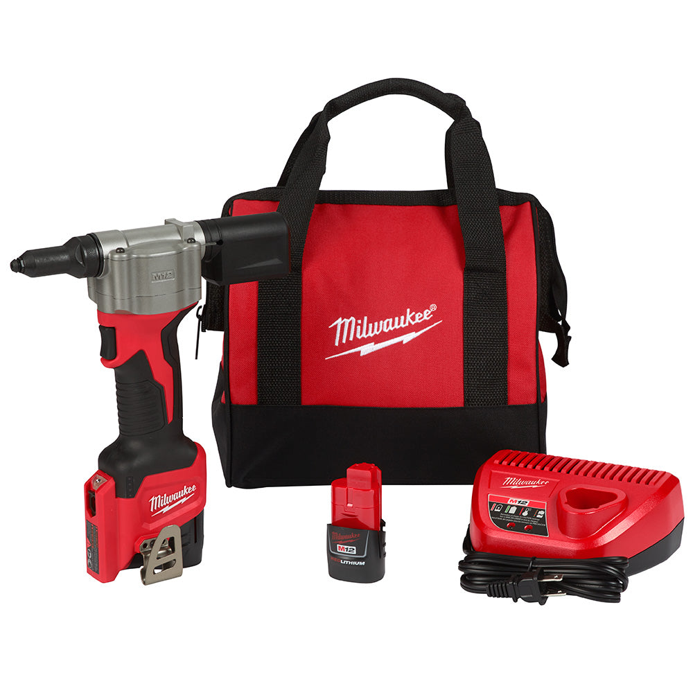 Milwaukee M12 Cordless Rivet Tool Kit - 2550-22 for Efficient and Durable Riveting