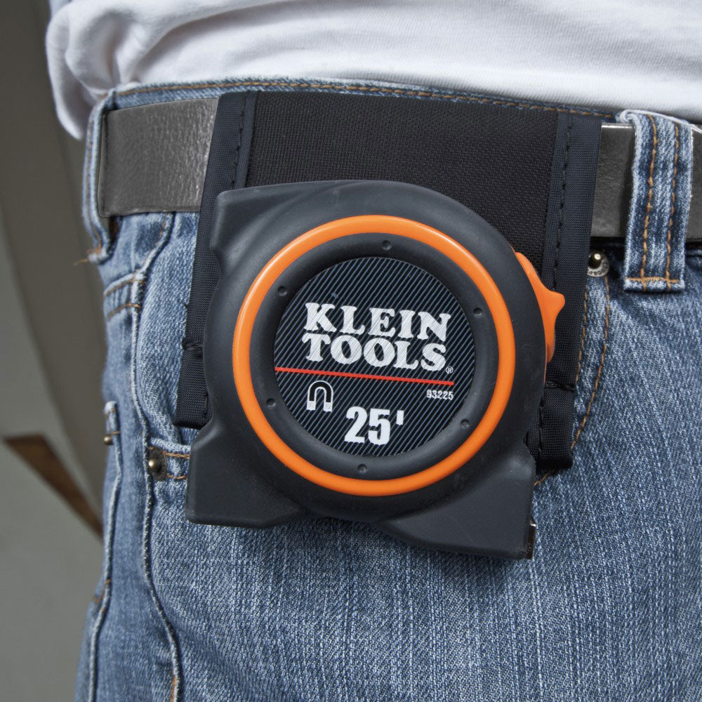 Klein 5707 Professional PowerLine Tape Measure Holder for Most Tape Measures with Belt Clips