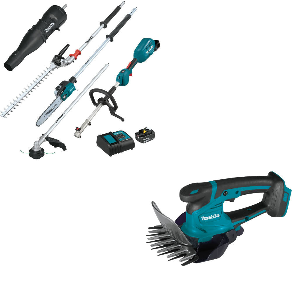 Makita 18V LXT Power Head Kit: XUX02SM1X6 with Free 18V LXT Grass Shear