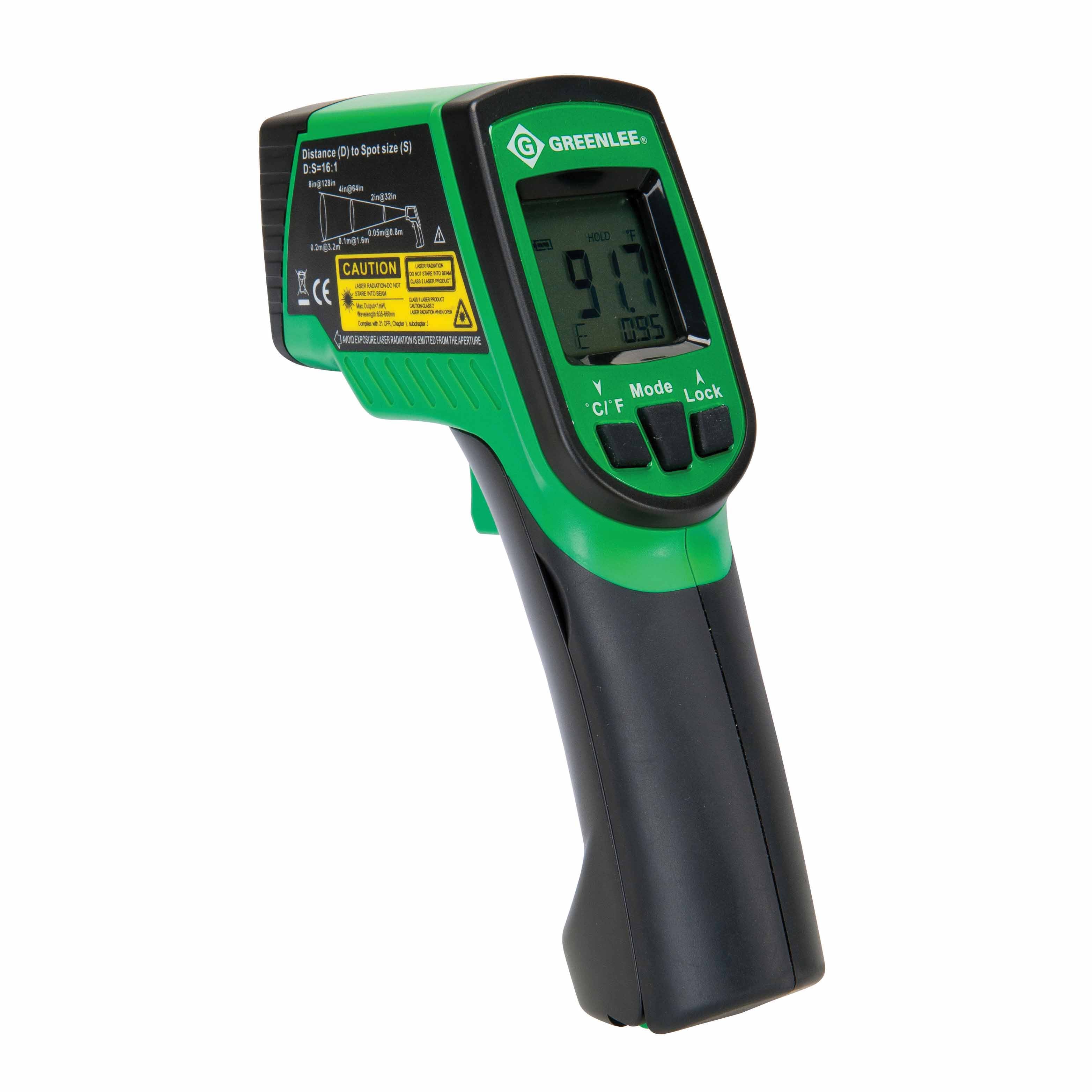 Greenlee TG-2000 Dual Laser Non-Contact Infrared Thermometer with Adjustable Emissivity